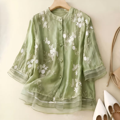 Laird® | Lightweight Cotton Embroidered Blouse