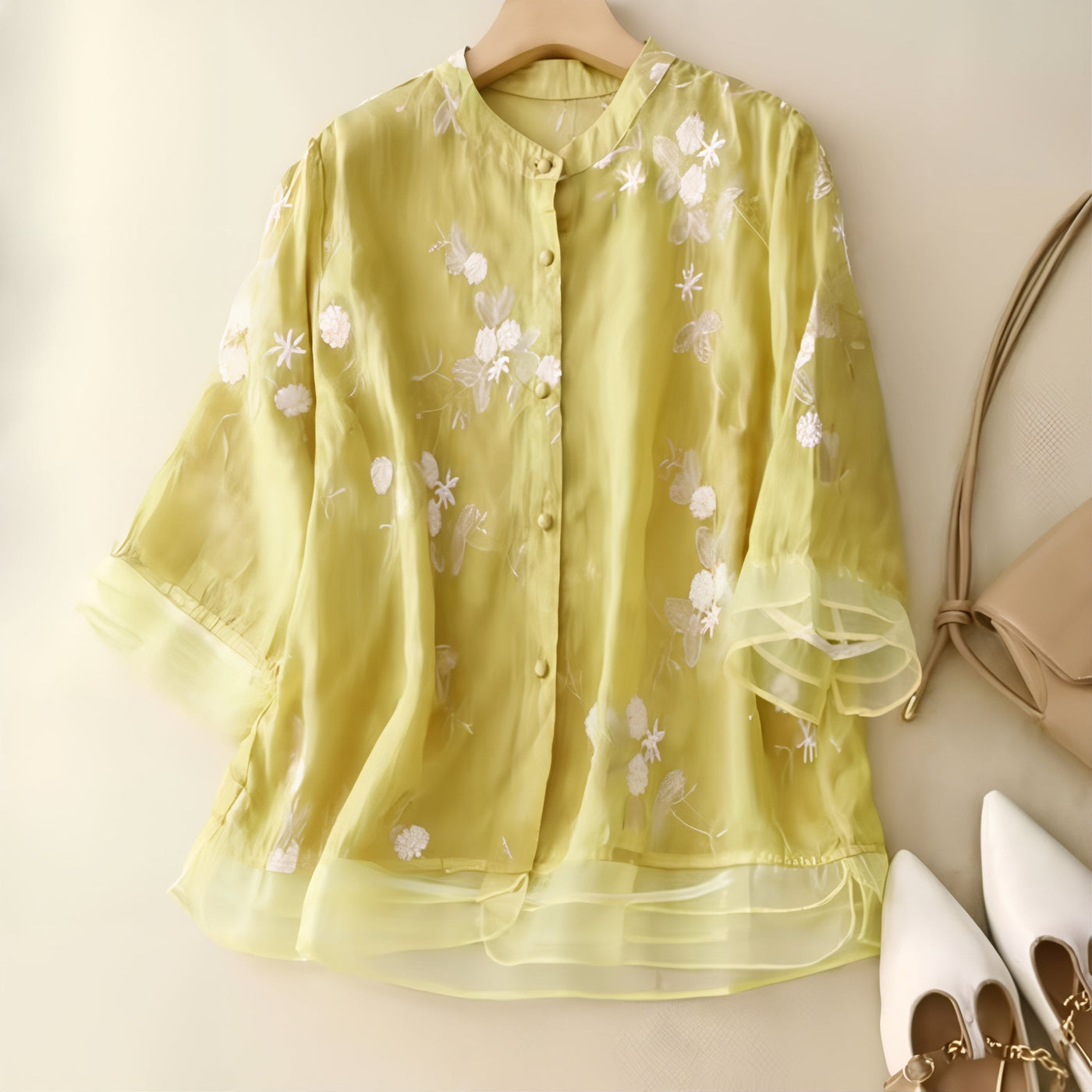 Laird® | Lightweight Cotton Embroidered Blouse