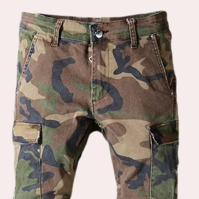 Joaquín® | Camouflage ripped jeans for men