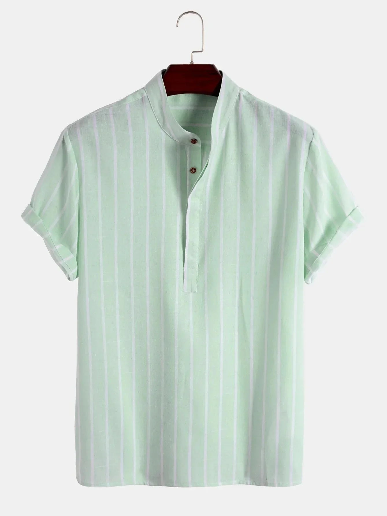 Zavier | Elegant Short Sleeved Striped Shirt