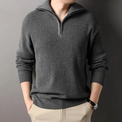 Lachlan® | Men'S Zip Collar Sweater