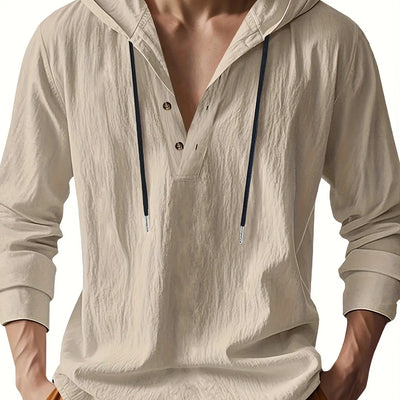Ross | LUXURY LINEN SHIRT WITH HOOD