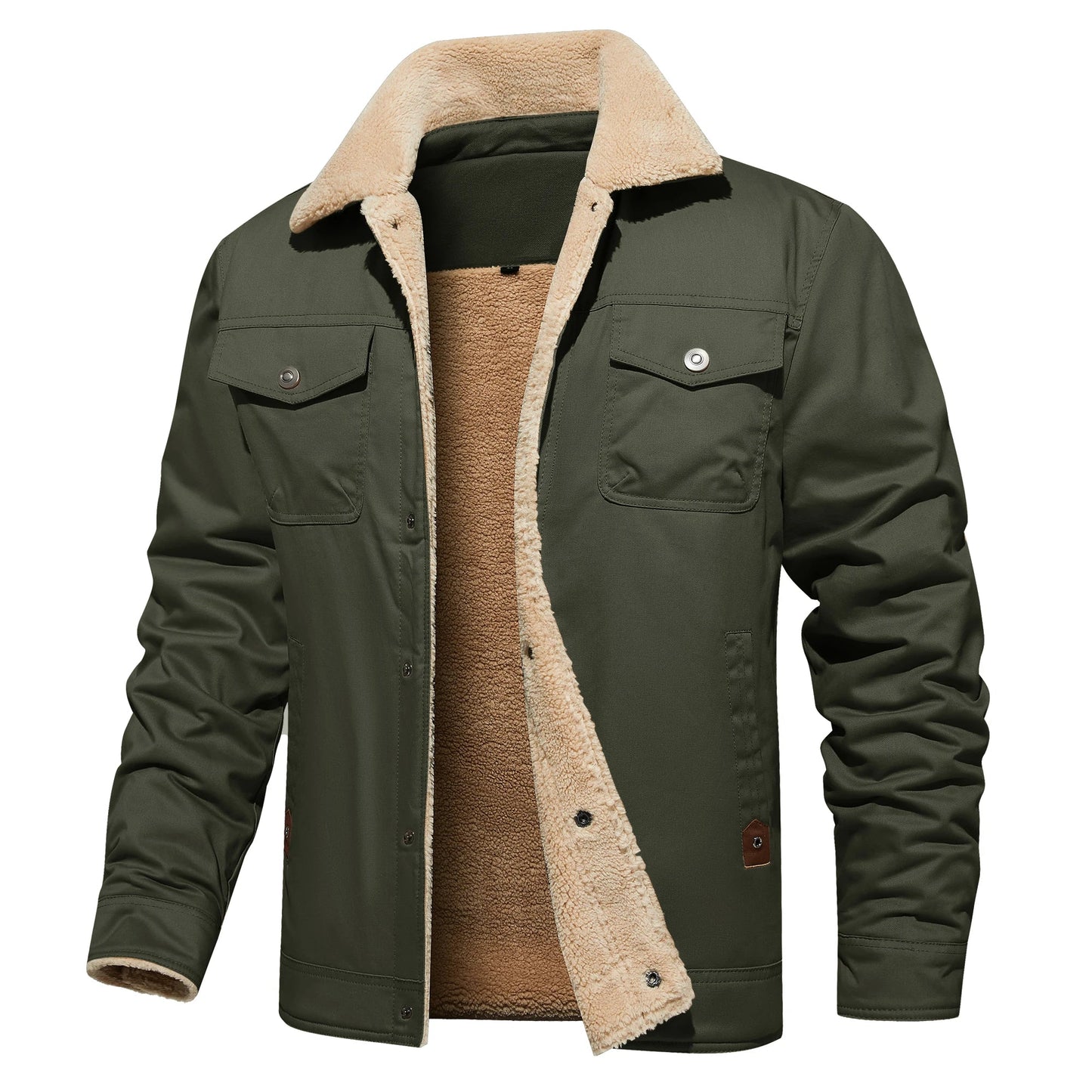 Frederick® | Autumn Winter Men's Jacket Casual Warm Fleece Black