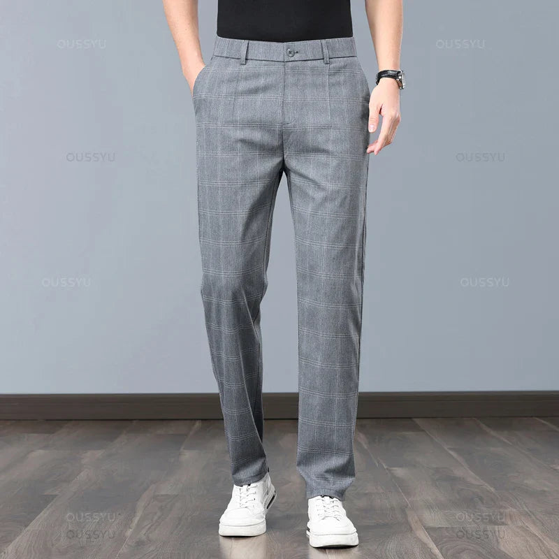 Tristan | Plaid Stretch Pants