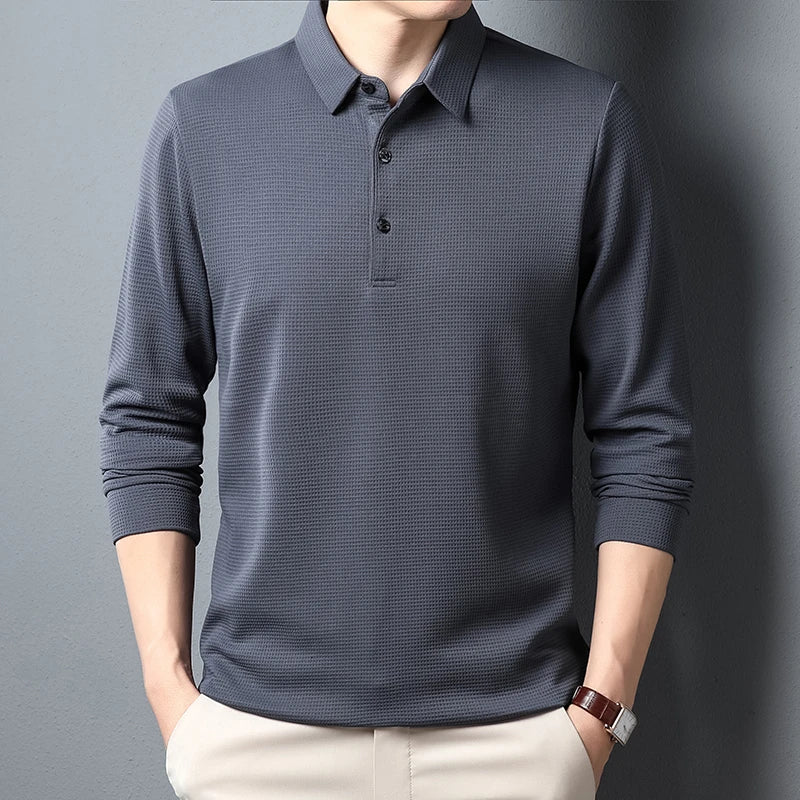 Lachlan® | Long-Sleeved Business-Casual Polo Shirt