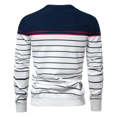 Emeterio® | Striped Cotton Sweater For Men