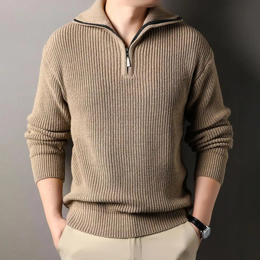 Lachlan® | Men'S Zip Collar Sweater