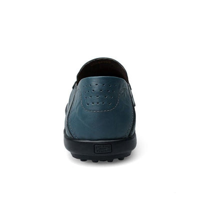 Zollie® | Navy Blue Leather Men's Loafer