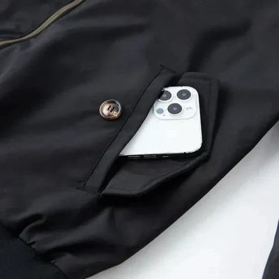 Chano | Classic bomber jacket for men with checked lining