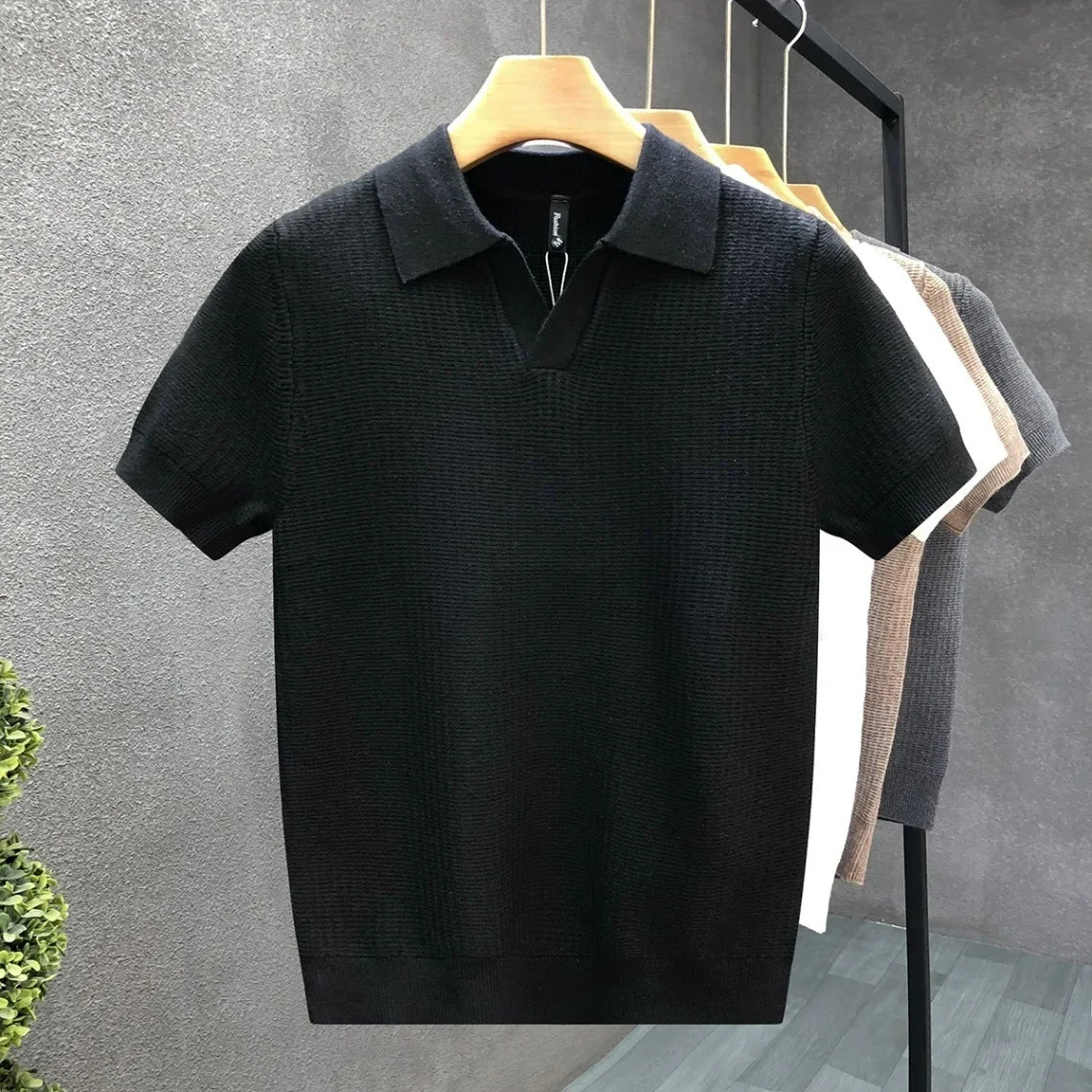 Caleb | Breathable Knitted Polo Shirt