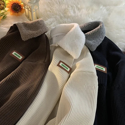 Denzil® | Corduroy Polo Sweatshirt For Men