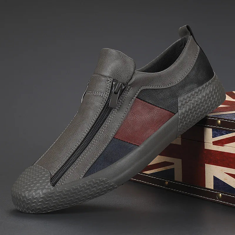 Edward | Leather Shoes with Zip