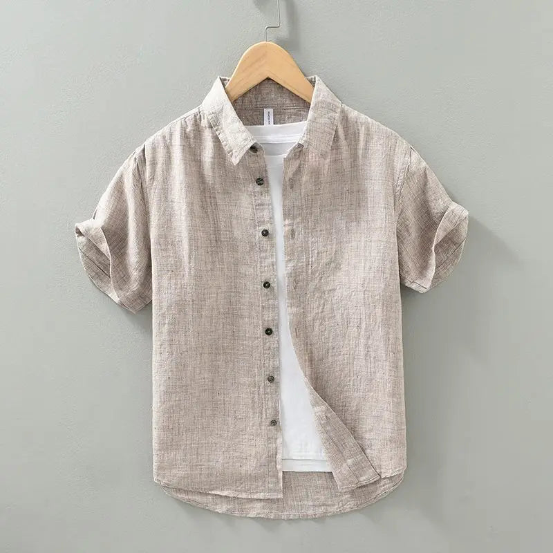 Daniel | Short Sleeved Linen Shirt