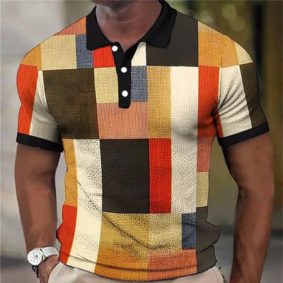 Heron | Multicolored plaid polo shirt