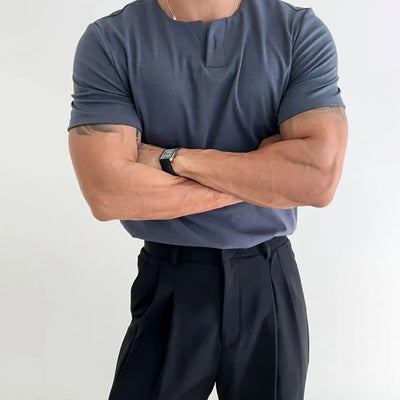 Domingo® | Premium Henley With Buttons