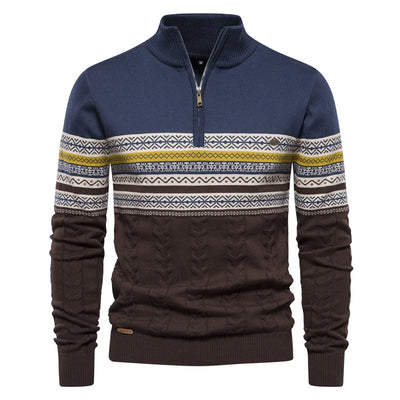 Adrian® | Fair Isle Half Zip Sweater