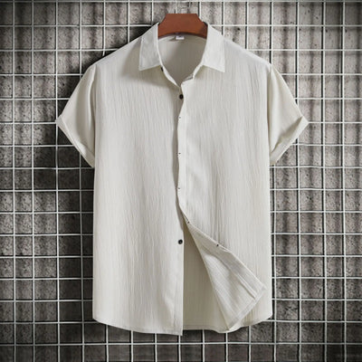 Steven | Cotton Linen Short Sleeved Shirt