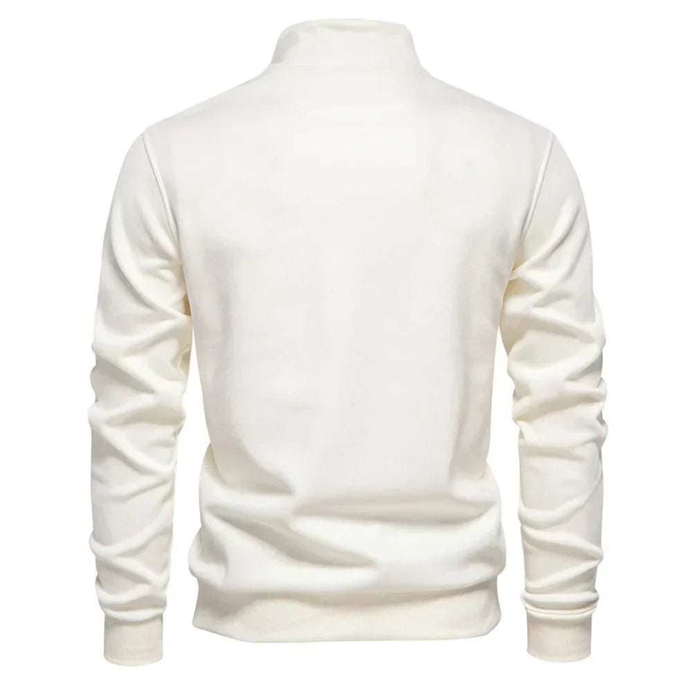 Donato® | Lightweight Zip-Neck Sweater With Social Pocket