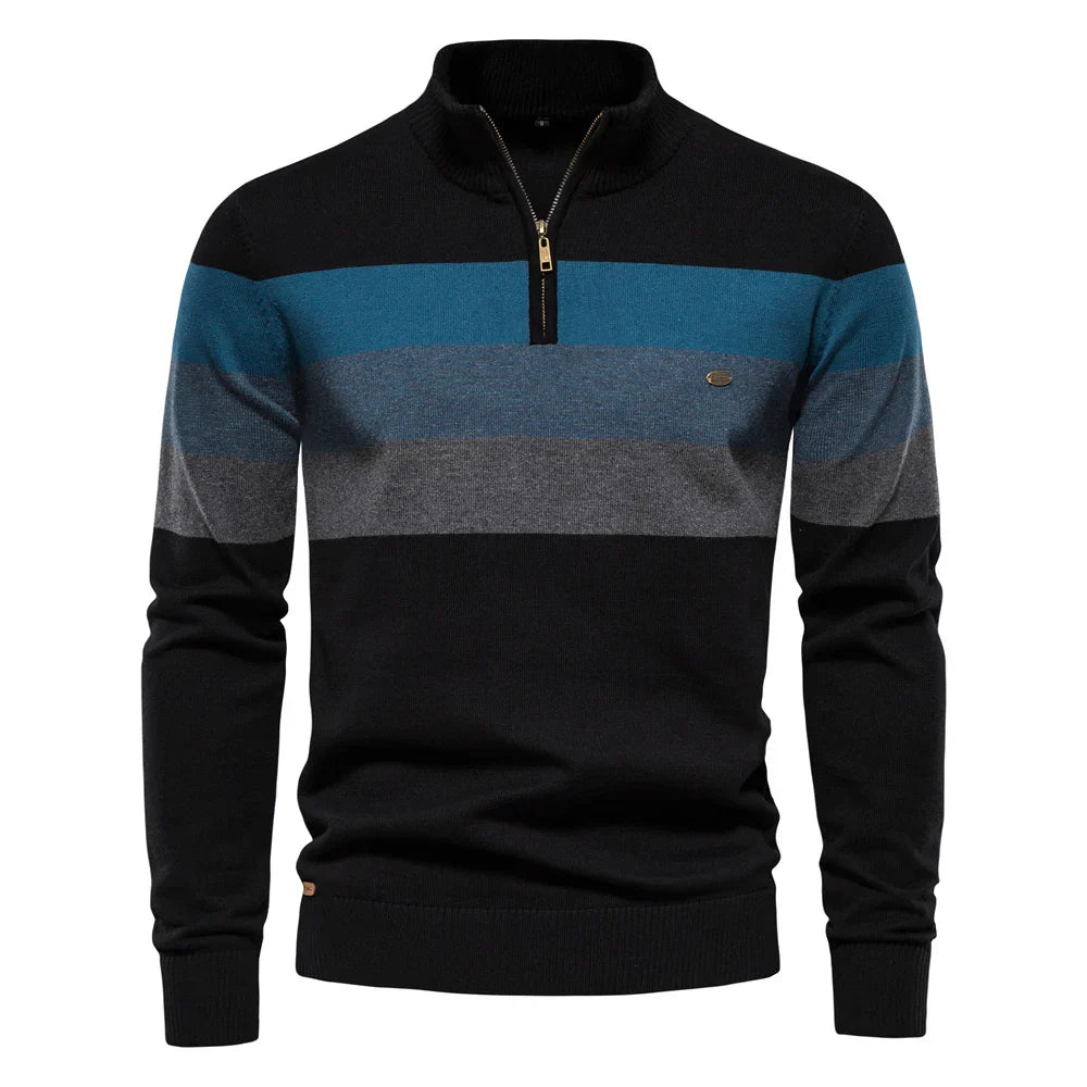 Cooper® | Warm patchwork zip-up sweater