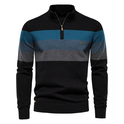 Cooper® | Warm patchwork zip-up sweater