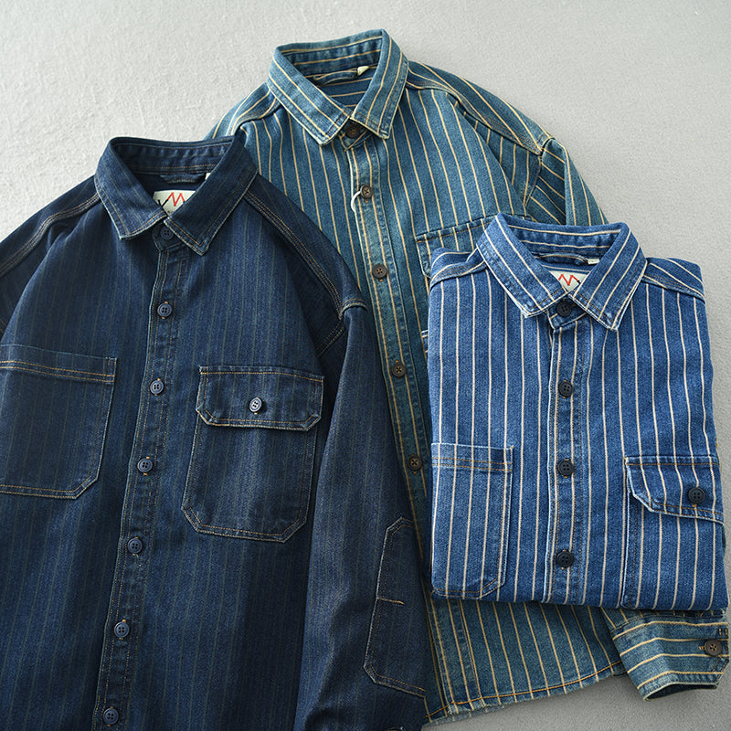 Daniel® | Vertical Striped Denim Jacket