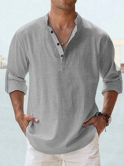 Manuel® | Cotton-Linen Long Sleeve Shirt