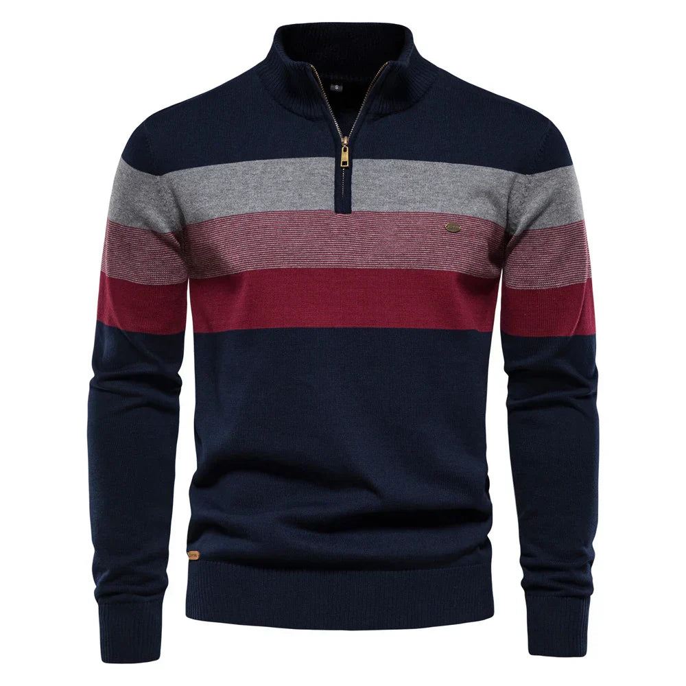 Cooper® | Warm patchwork zip-up sweater