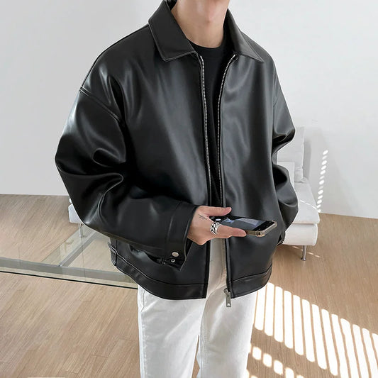 Geoffrey® | Casual PU Leather Jacket For Men