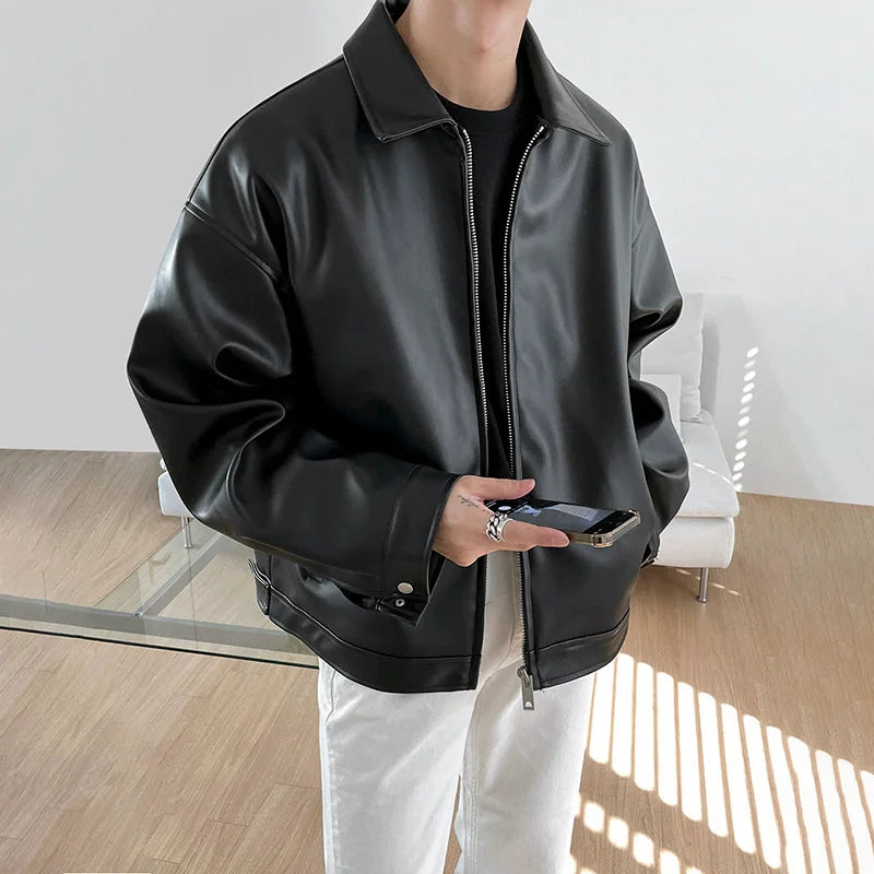 Geoffrey® | Casual PU Leather Jacket For Men