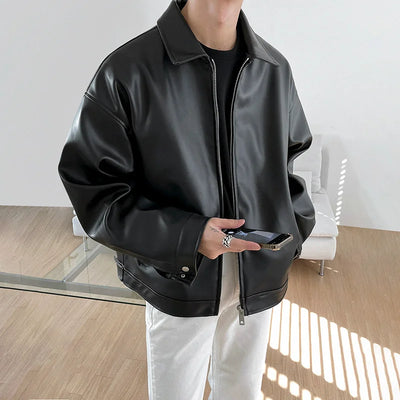 Geoffrey® | Casual PU Leather Jacket For Men