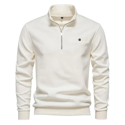 Donato® | Lightweight Zip-Neck Sweater With Social Pocket