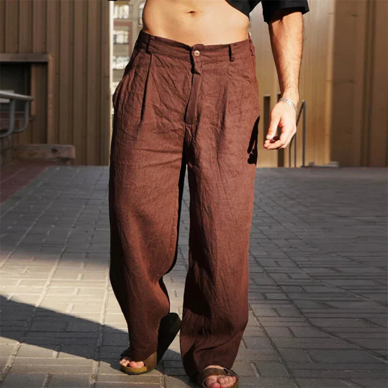 Kobe® | Wide Leg Linen Trousers
