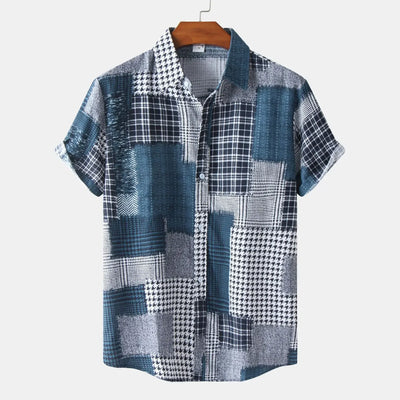Derek® | Geometrisch Patchwork Shirt