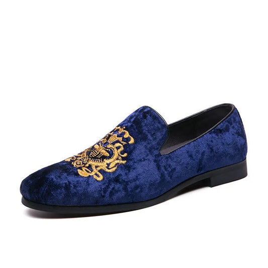 Zion® | Men's Loafer Shiny Velvet Blue