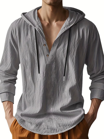 Ross | LUXURY LINEN SHIRT WITH HOOD