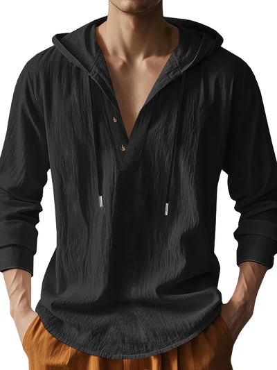 Ross | LUXURY LINEN SHIRT WITH HOOD