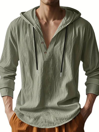 Ross | LUXURY LINEN SHIRT WITH HOOD