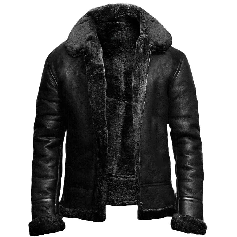 Cosme | Luxury fur-lined leather coat for men