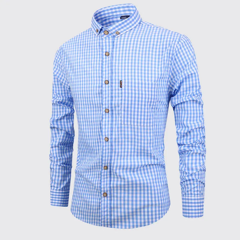 Vance | Elegant Plaid Cotton Shirt