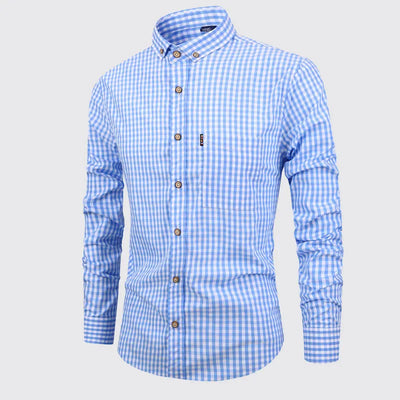 Vance | Elegant Plaid Cotton Shirt