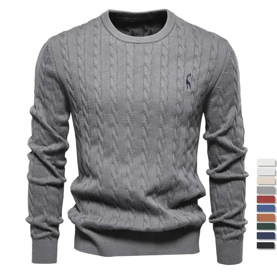 Doroteo® | Knitted Sweater With Giraffe Embroidery