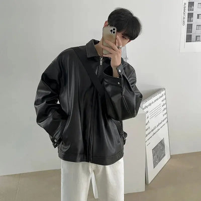 Geoffrey® | Casual PU Leather Jacket For Men