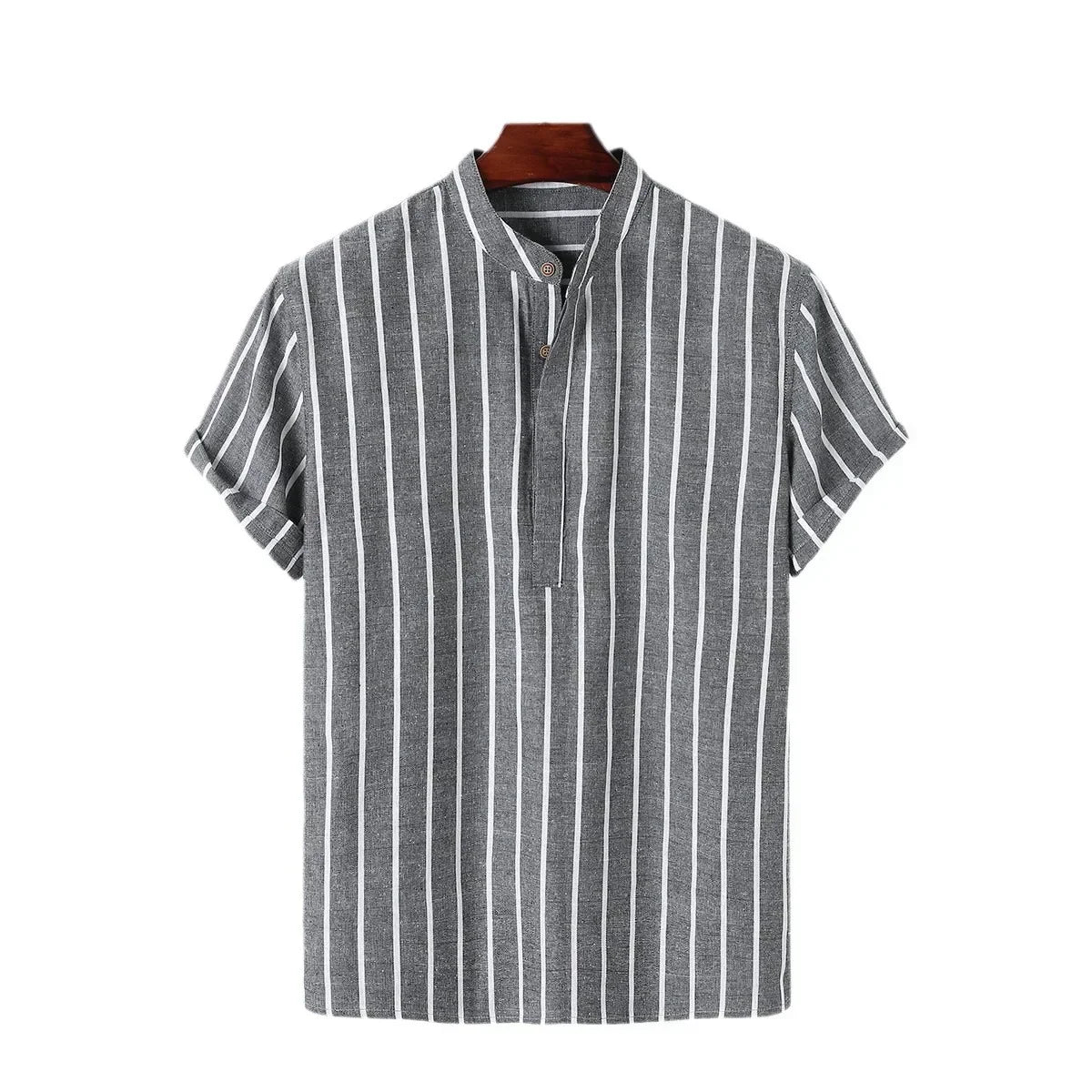 Zavier | Elegant Short Sleeved Striped Shirt