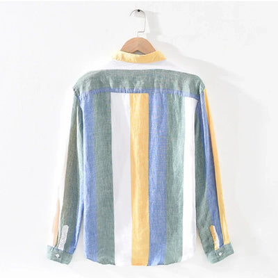 Chad® | Lightweight Linen Shirt With Stripes