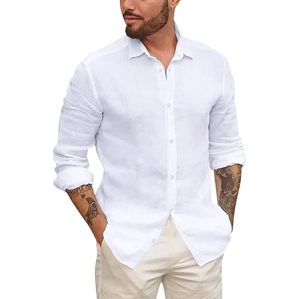 Ángel® | Hawaiian Cotton Linen Shirt