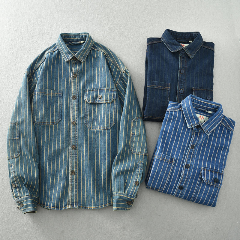 Daniel® | Vertical Striped Denim Jacket