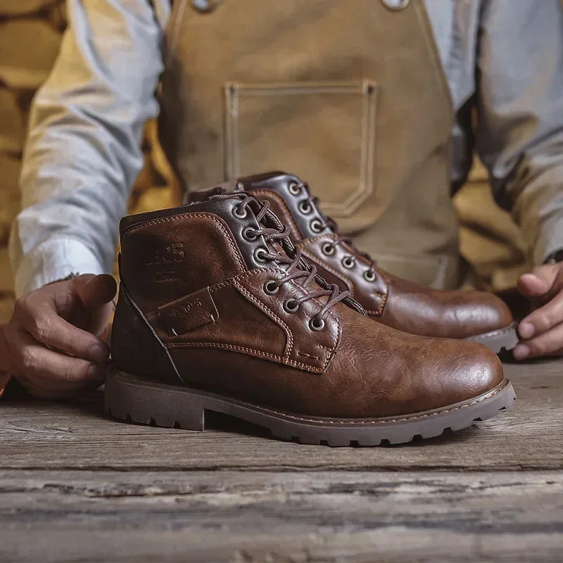 Lucas® | Leather Casual Boots In British Style