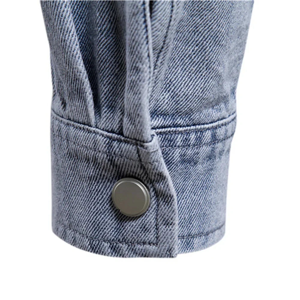 Truman® | 100% Cotton Denim Shirts Men Casual Solid Color Thick Long Sleeve Shirt For Men Spring High Quality Jeans Male Shirt