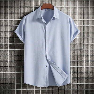Steven | Cotton Linen Short Sleeved Shirt