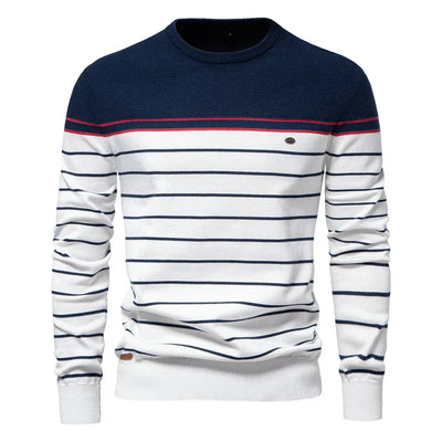 Emeterio® | Striped Cotton Sweater For Men